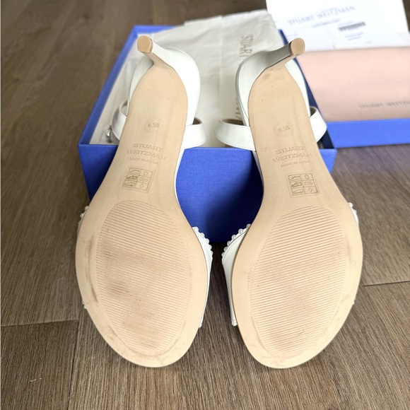 Stuart Weitzman NWT White Bridal Sandals - Picture 6 of 6